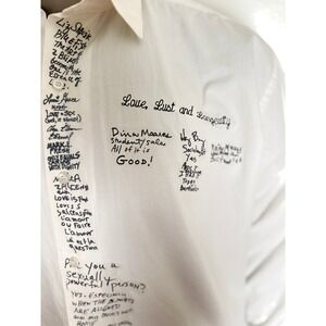 Hey Max 1984 Art to Wear Men's Button up Shirt Love, Lust, and Longevity